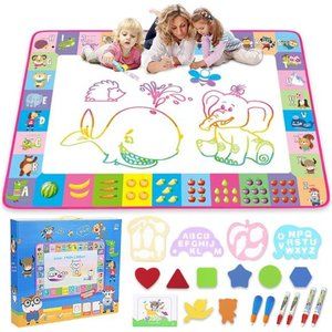 Water Doodle Mat - Kids Painting Writing Doodle Toy Board -  Drawing Mat  (Pink)